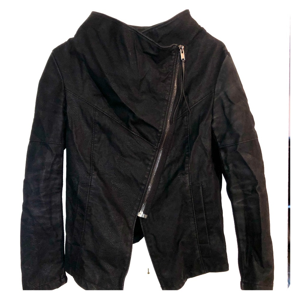Faux leather suede jacket